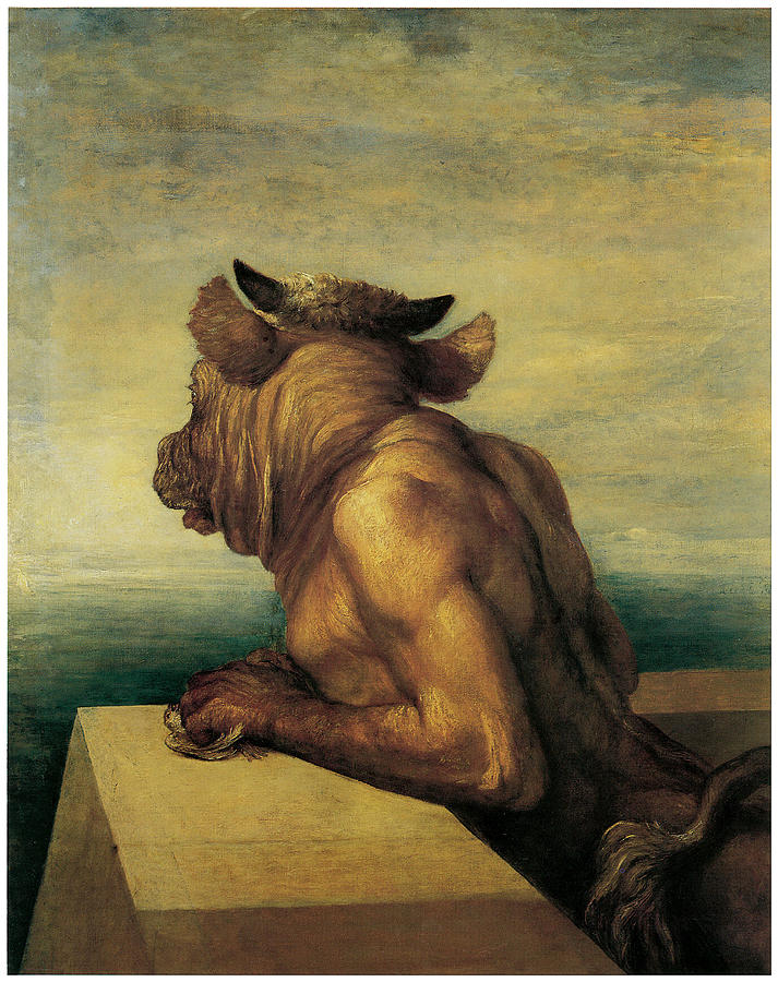 Greek Painting - The Minotaur by George Frederic Watts