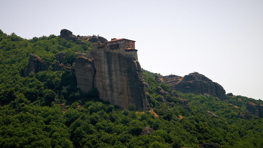 The Monastery of Roussanou on the cliff Photograph by Jouko Lehto