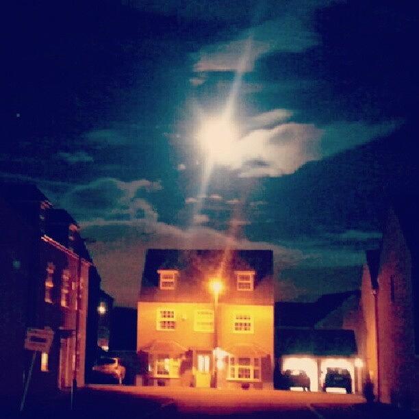The Moon Over The House At The Bottom Photograph by Jaydine Breadon