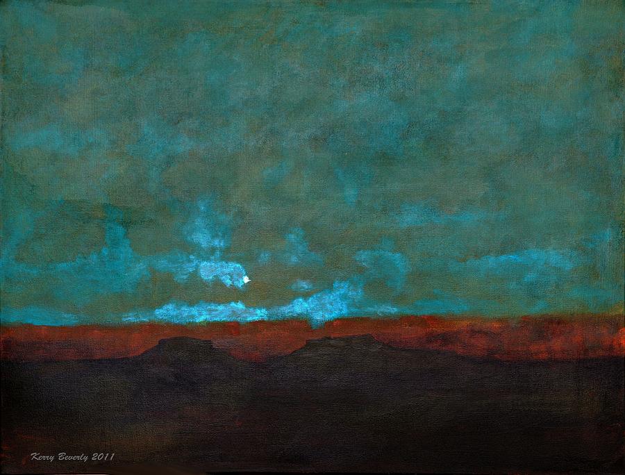 The Moon Winks at the Sun Painting by Kerry Beverly