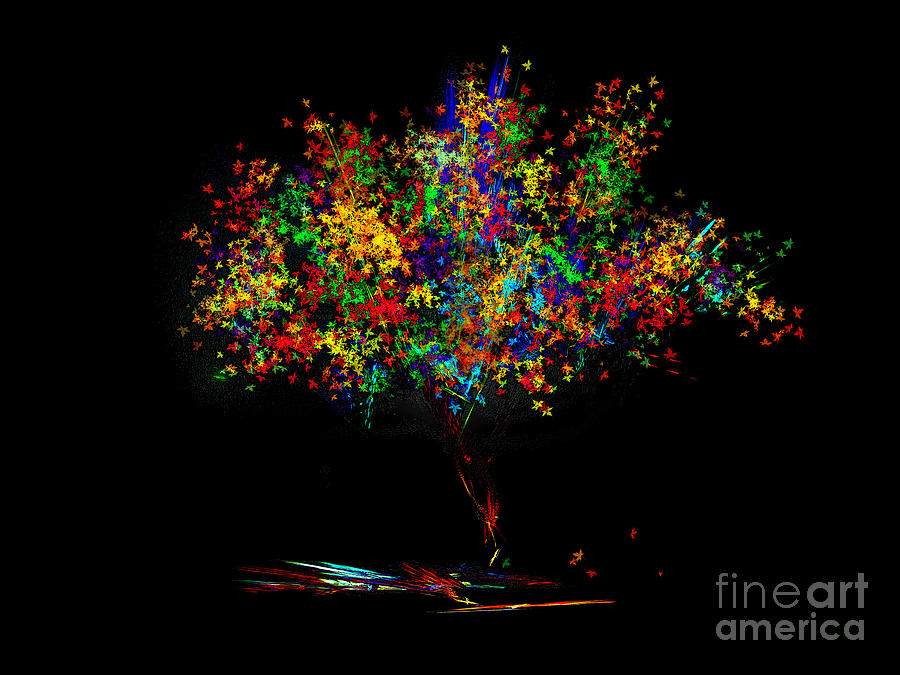 The Most Colorful Tree of the World Digital Art by Klara Acel