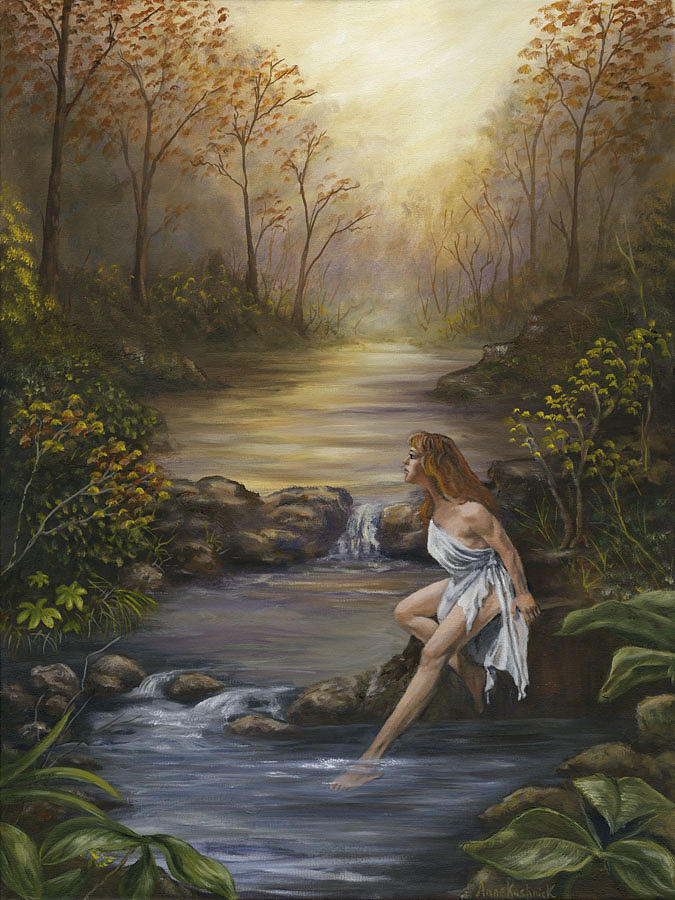 Landscape Painting - The Muse by Anne Kushnick Landscape Painting - The Muse by Anne Kushnick