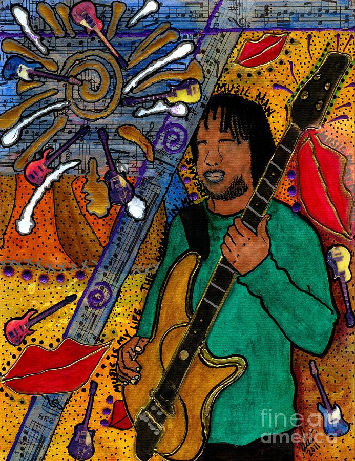 The Music LOVER Mixed Media by Angela L Walker