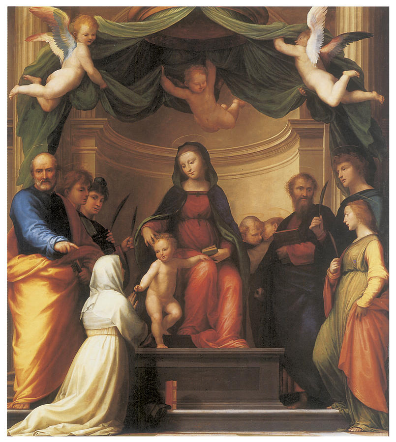 Fra Bartolomeo Painting - The Mystical Marriage of Saint Catherine by Fra Bartolomeo
