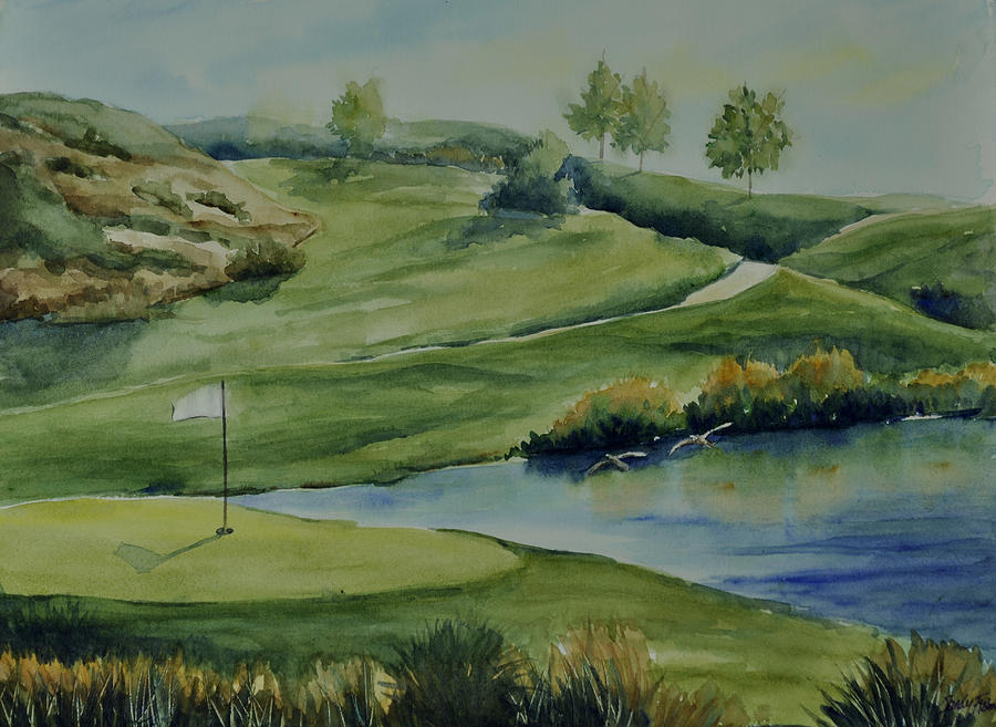 The Nature of Golf at TPC Painting by Sandy Fisher