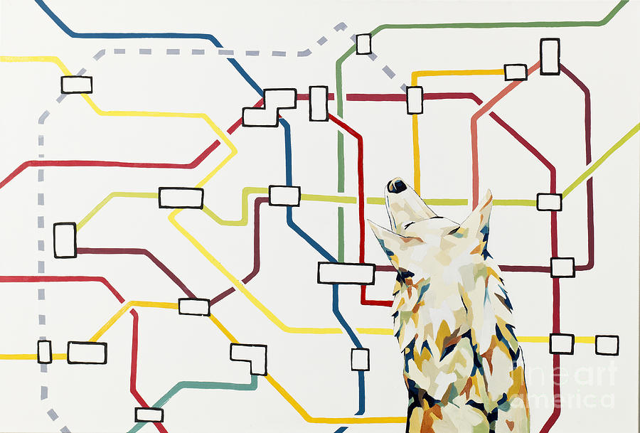 Wolves Painting - The Net - Das Netz by Florian Divi