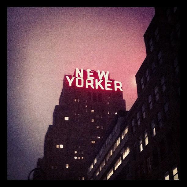 Sign Photograph - The New Yorker Hotel, New York, Ny by Arnab Mukherjee