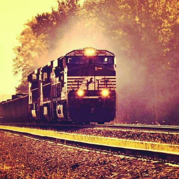 Train Photograph - The Norfolk Southern #7631 #huntingburg by Melissa Lutes