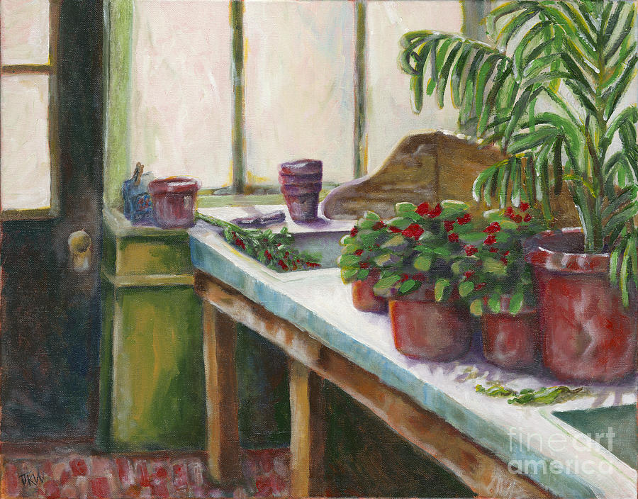 The Old Garden Shed Painting by Judith Whittaker