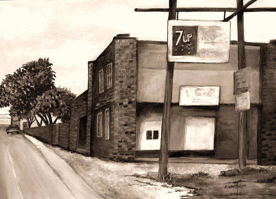 The Old Ice House In Sepia Painting