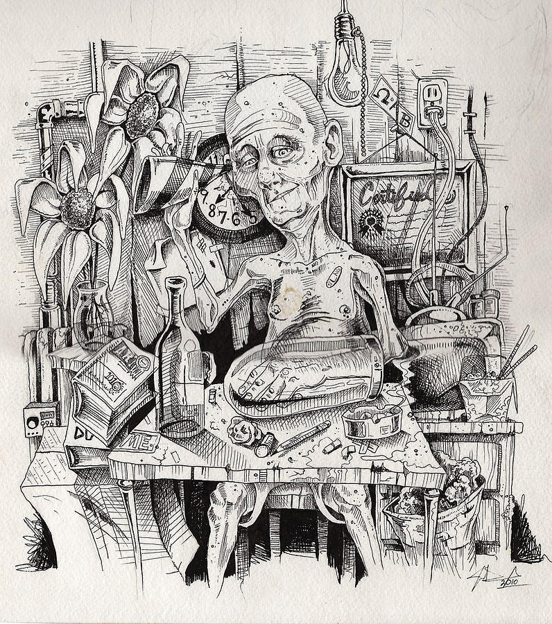 The Old Man Drawing by Joshua Dixon
