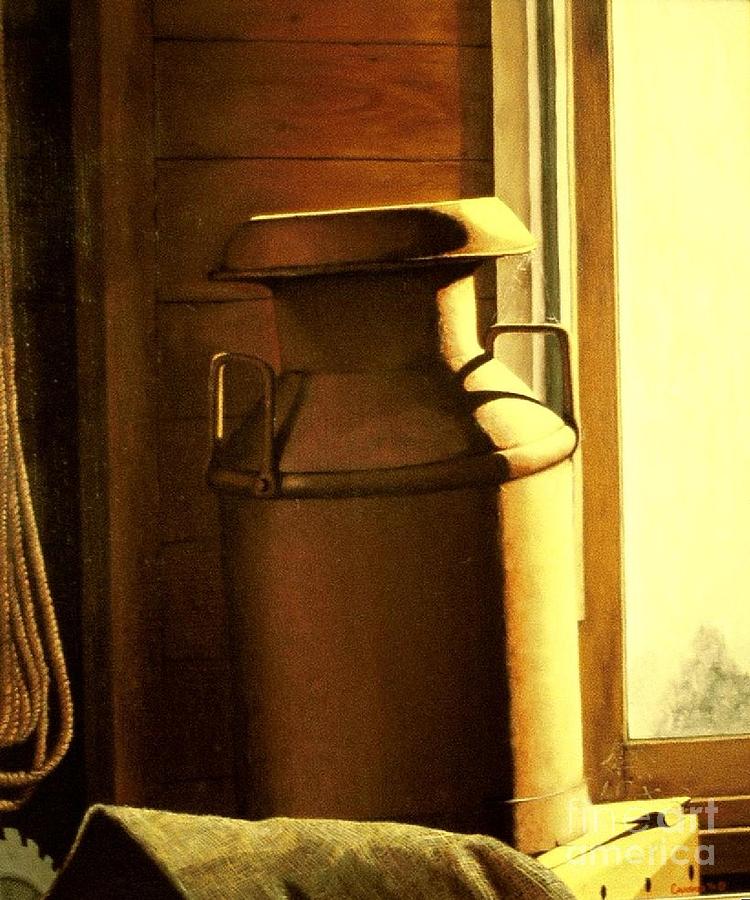 The Old Milk Can Painting
