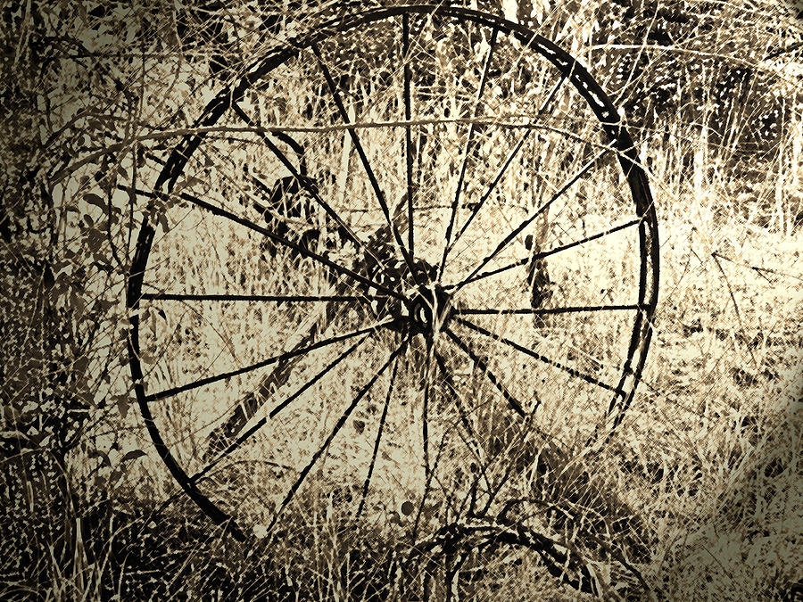 Abstract Photograph - The Old Rake Wheel by Lenore Senior