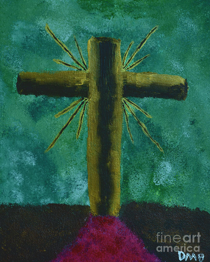 The Old Rugged Cross Painting by Donna Brown