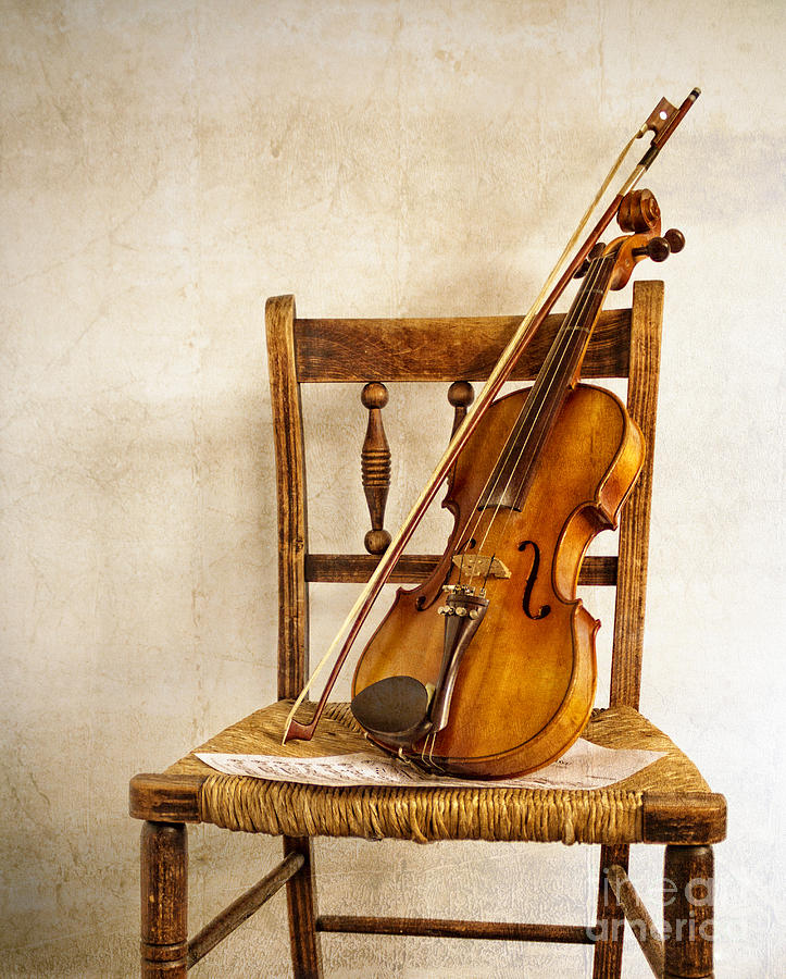 The Old Violin Photograph - The Old Violin Fine Art Print