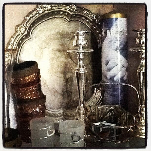 Vintage Photograph - The Old World In The Cupboard. by Blaze Massey