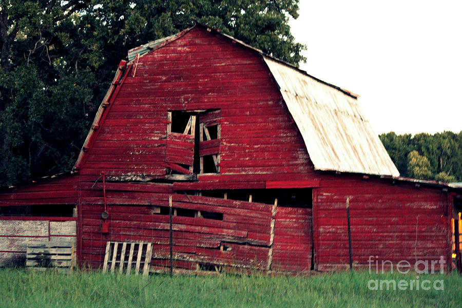 The Ole Red Barn Photograph by Kathy  White