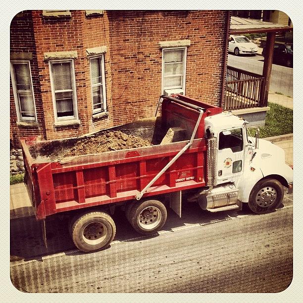 Dumptruck Photograph - The One Day I Need Quiet When I Work by Rob Murray