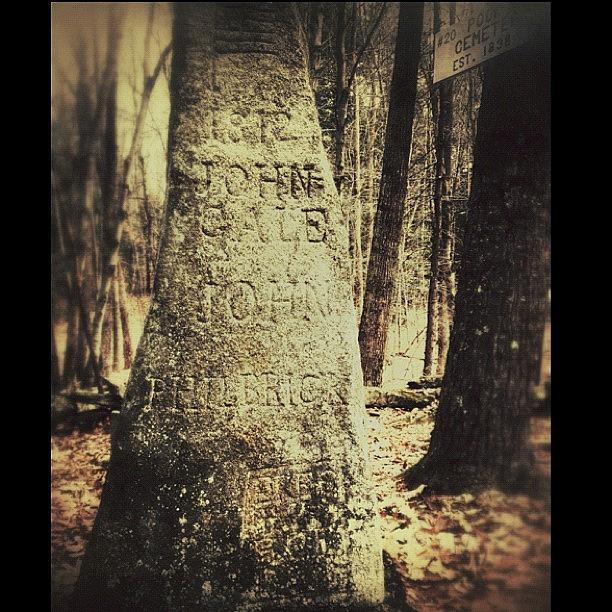 Cemetary Photograph - The One Large Gravestone In Poor Farm by Mark Scheffer
