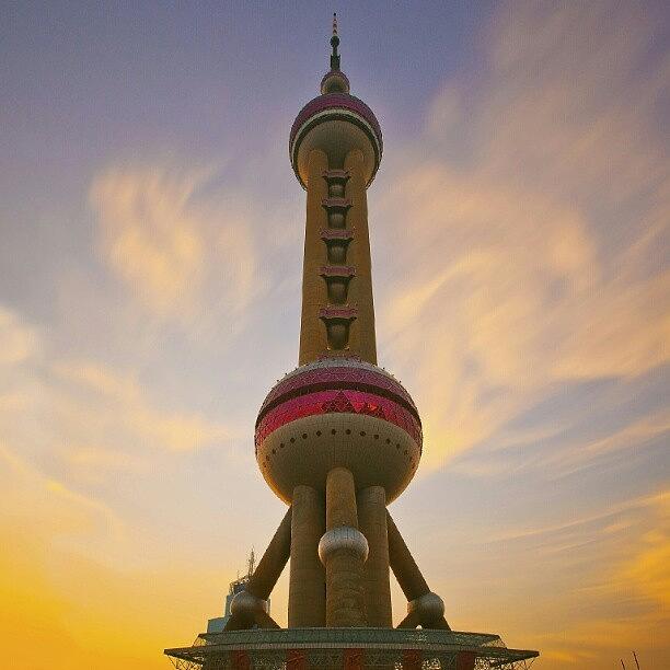 Cute Photograph - The Oriental Pearl Tv Tower, Shanghai by Tommy Tjahjono