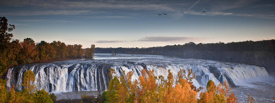 Nature Photograph - the Panoramic View of Cohoes Falls by Jiayin Ma