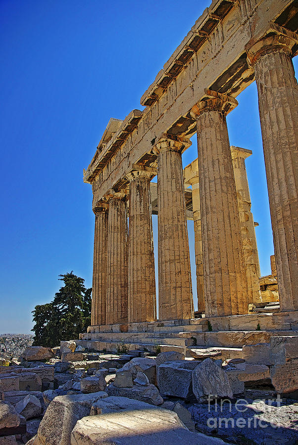 The Parthenon - textured finish Photograph by Rich Walter