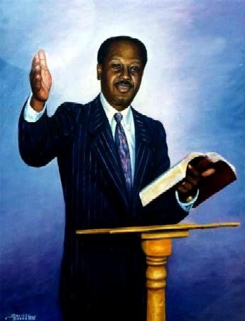 The Pastor. Painting by Samuel Daffa