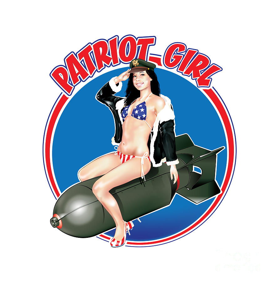 The Patriot Girls USA.  Digital Art by Brian Gibbs