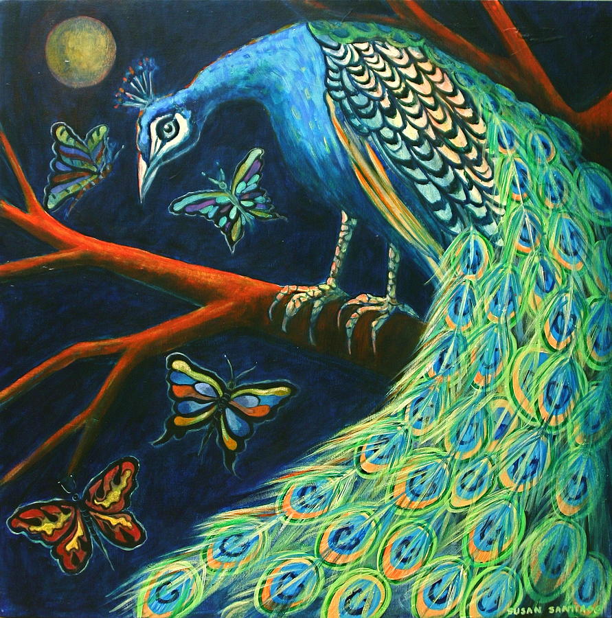 The Peacock Painting by Susan Santiago