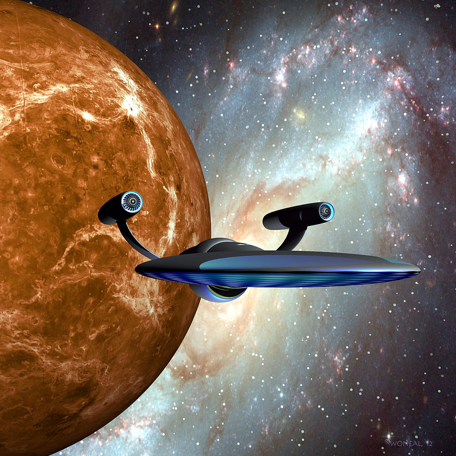 Science Fiction Digital Art - The Pegasis Starship 1 by Walter Neal