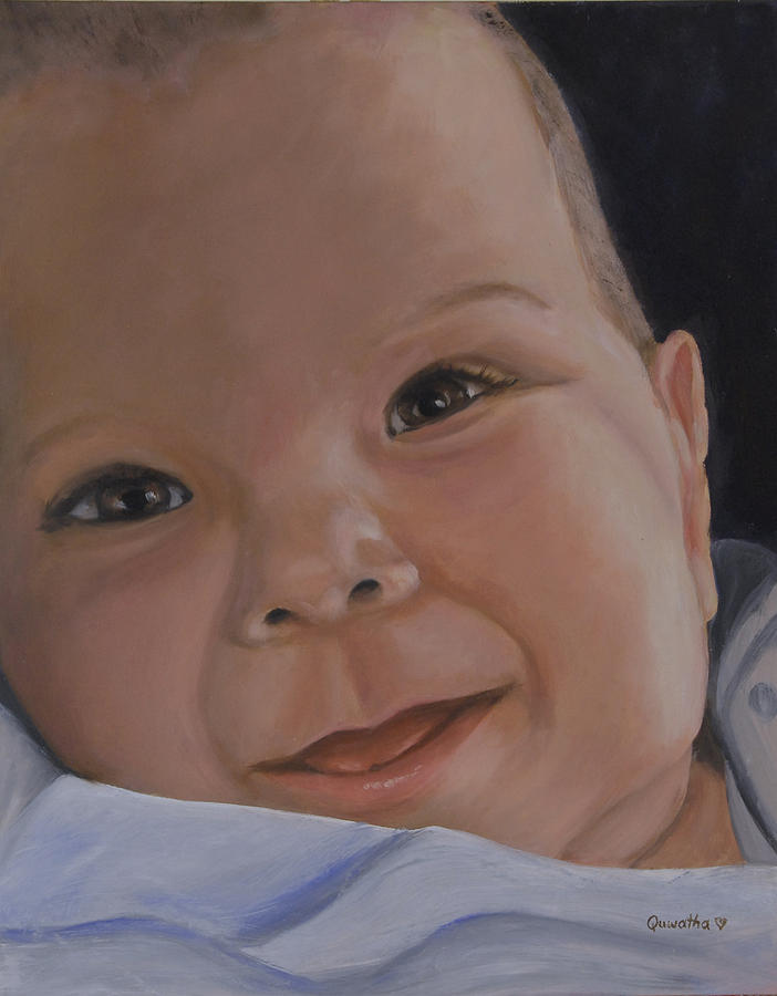The Perfect Baby Painting by Quwatha Valentine