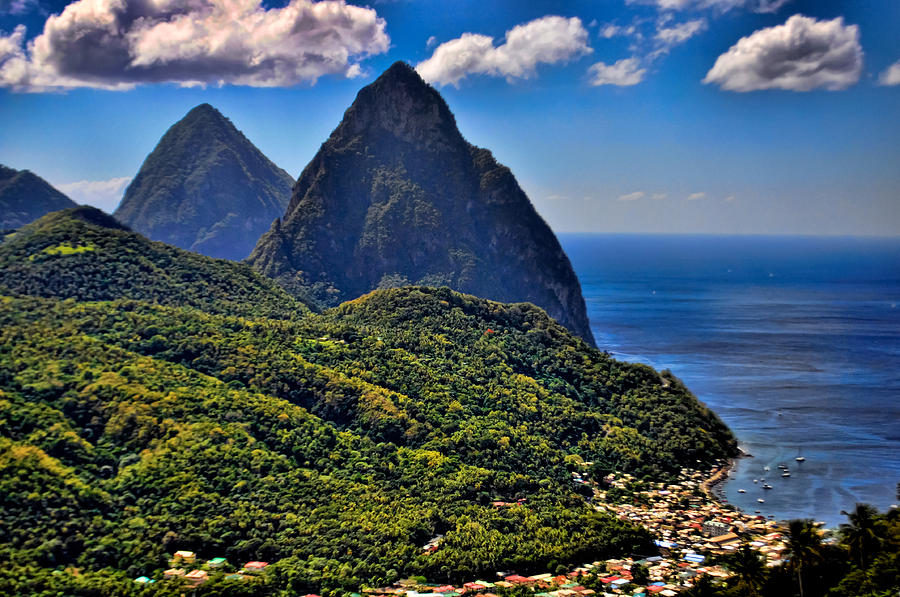 The Pitons Of St Lucia Photograph By J R Baldini M Photog Cr   The Pitons Of St Lucia J R Baldini M Photog Cr 