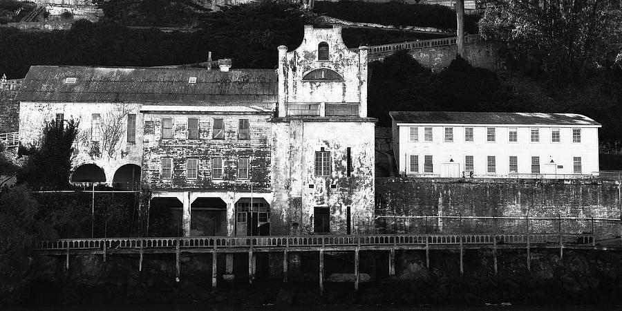 Black And White Photograph - The port of Alcatraz by Laszlo Rekasi