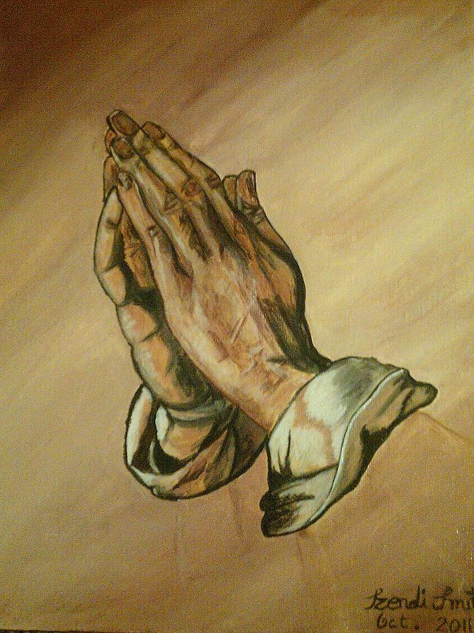 Prayer Painting - The Praying Hands by Dis Art.