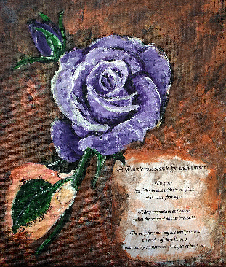 Rose Mixed Media - The Purple Rose by Elisabeth Dubois