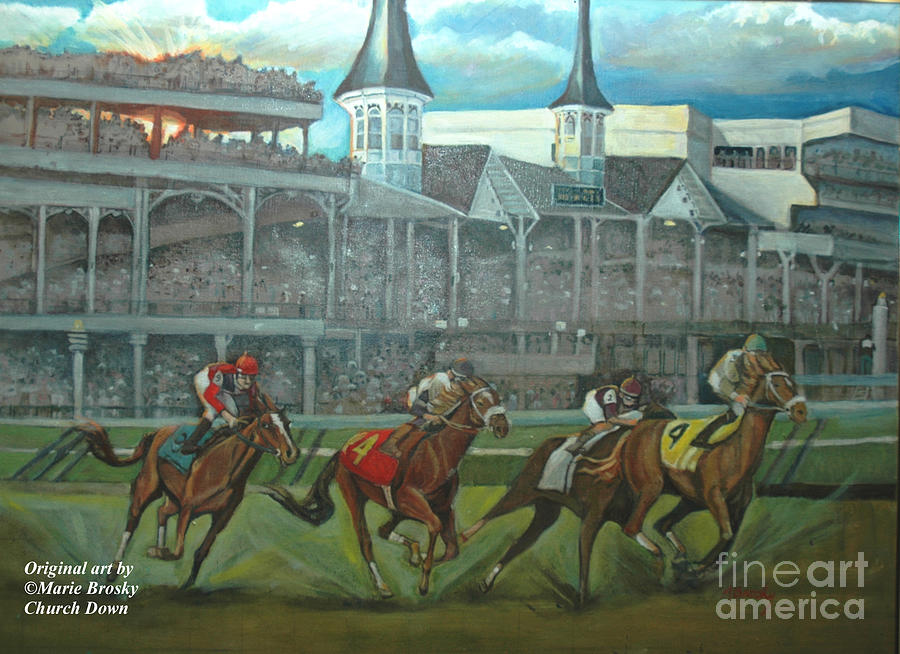 The Race Painting by Marie Brosky - Fine Art America