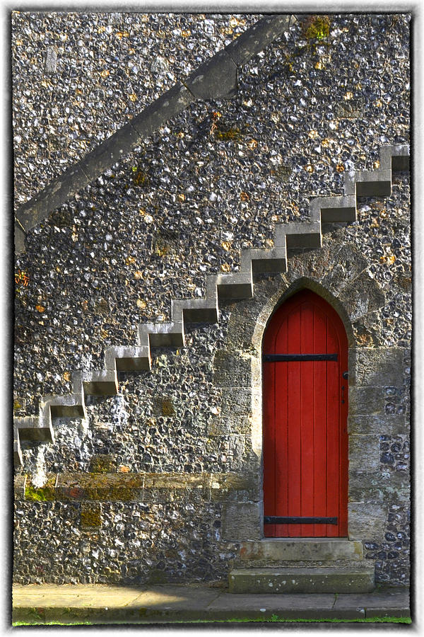 The Red Door Photograph by Geraldine Alexander