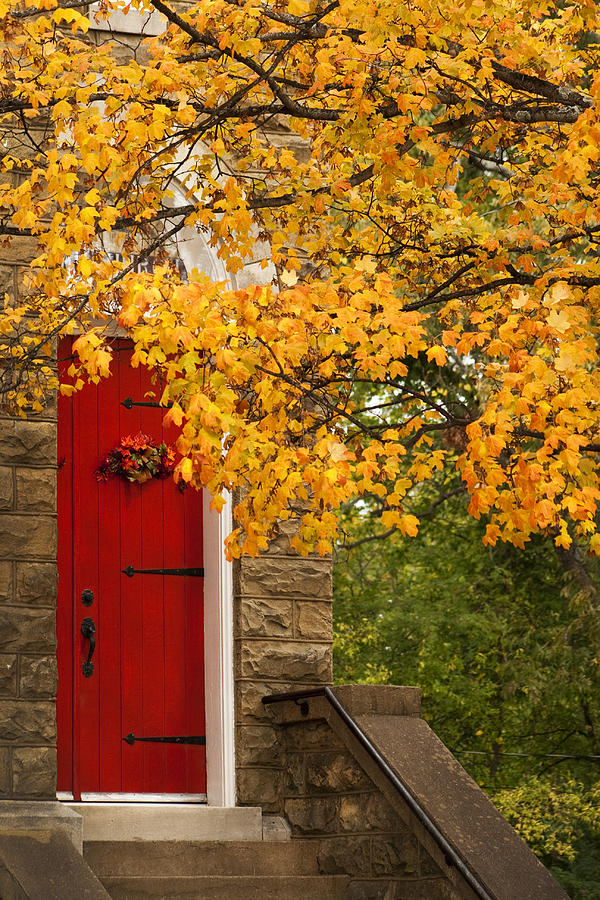 The Red Door Photograph by Kathy Clark