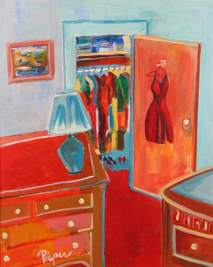 The Red Hot Dress Painting by Betty Pieper