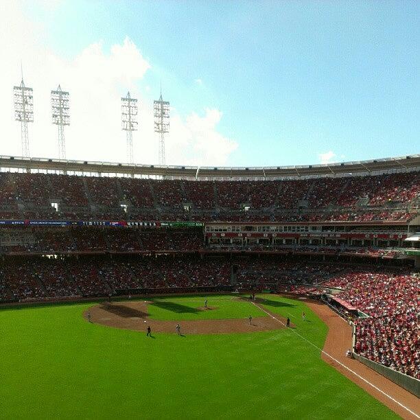 Cincinnati Photograph - The #reds Game Started Like This. It by Heather Anne