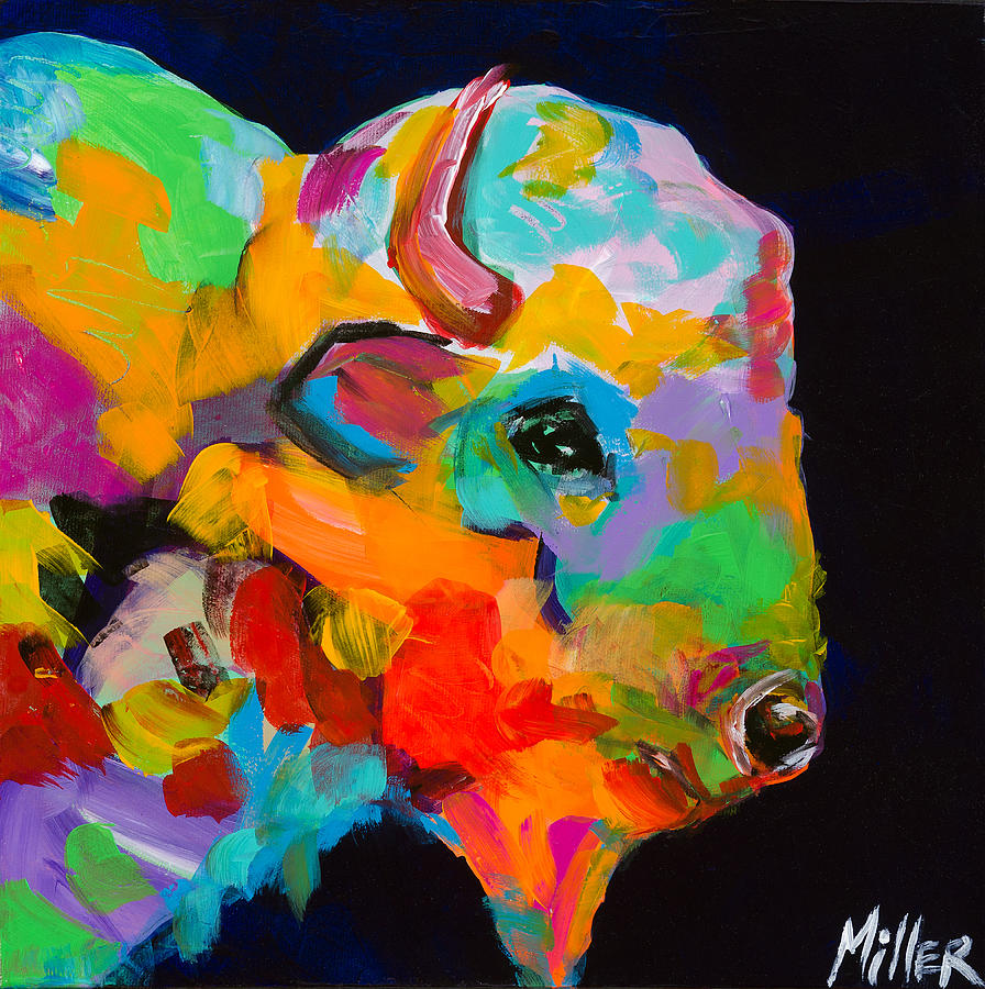 Buffalo Painting - The Regal One by Tracy Miller