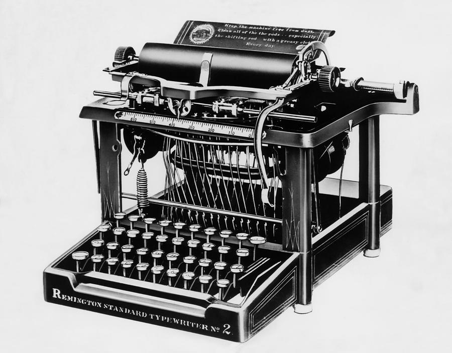 1870s Photograph - The Remington 2, The First Typewriter by Everett