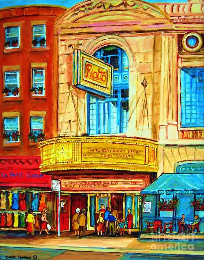 The Rocky Horror Picture Show Painting - The Rialto Theatre by Carole Spandau