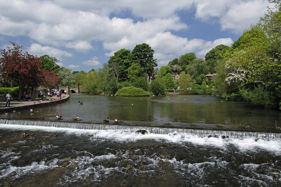 The Riverside and Weir - Bakewell Photograph by Rod Johnson