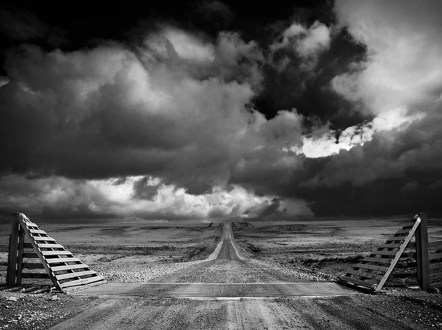 Cattle Grid Photograph - The road to nowhere by Paul Davis