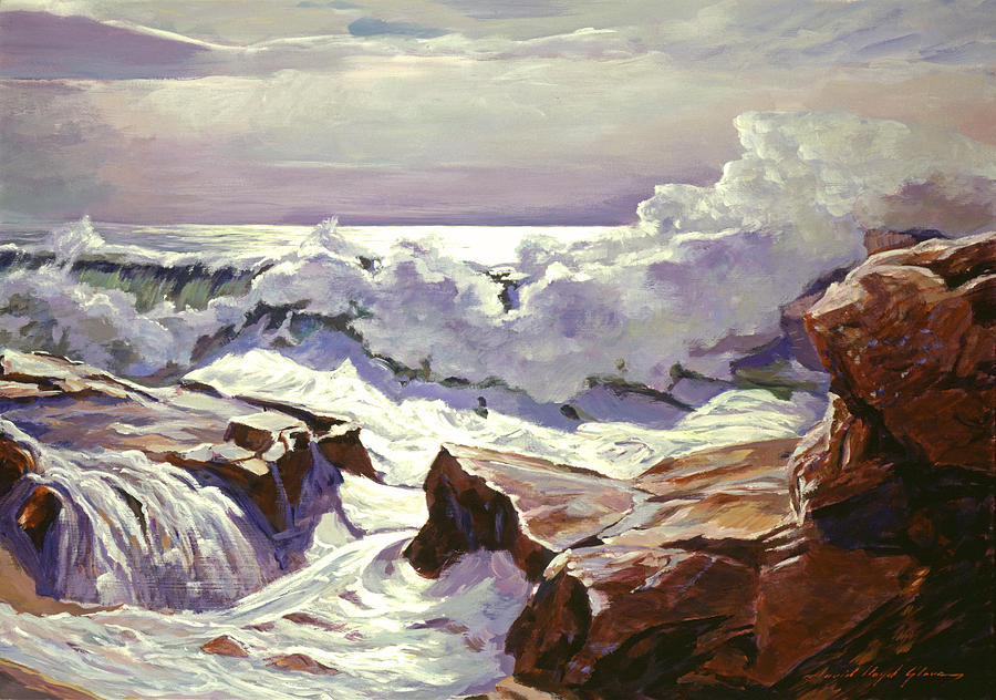 The Roar Of The Surf Painting by David Lloyd Glover
