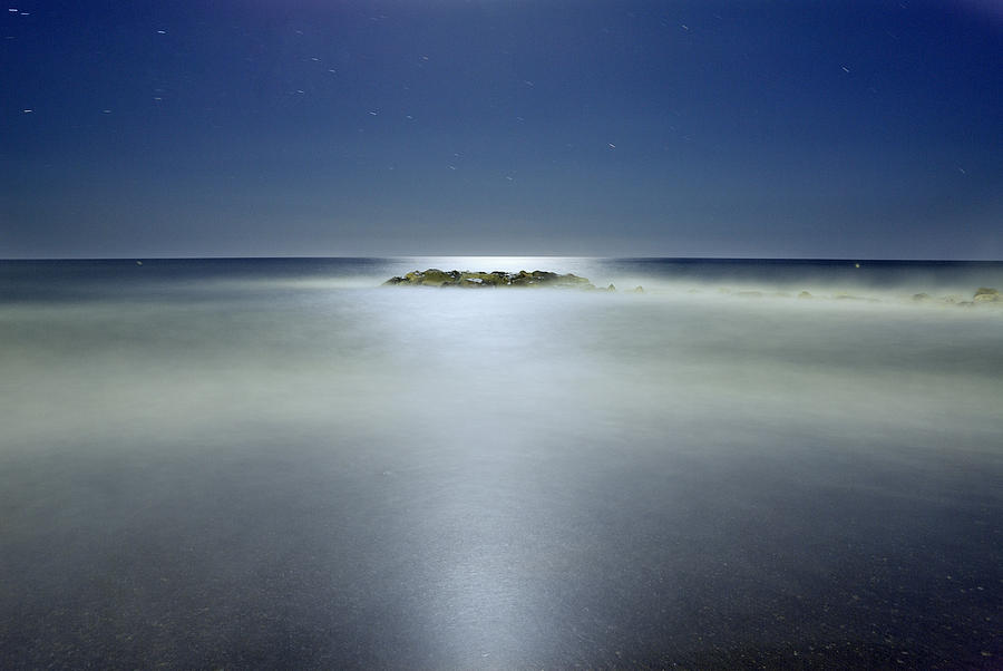 The rock island under de moonlight Photograph by Guido Montanes Castillo