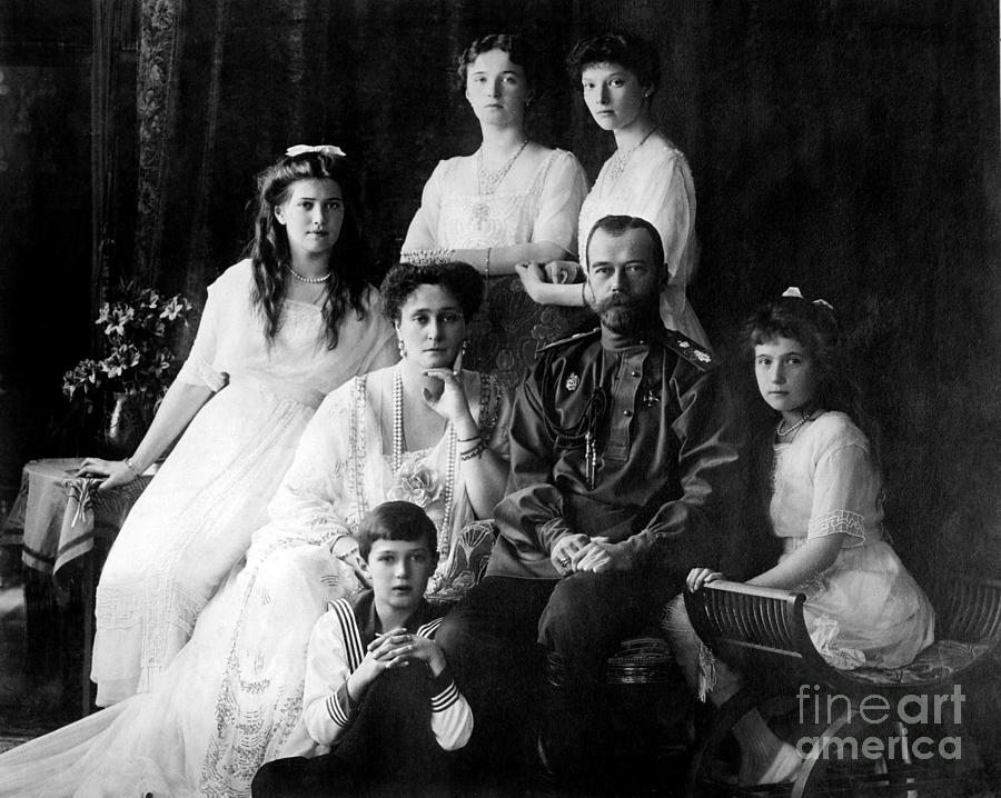 Portrait Photograph - The Romanovs, Last Royal Family by Photo Researchers