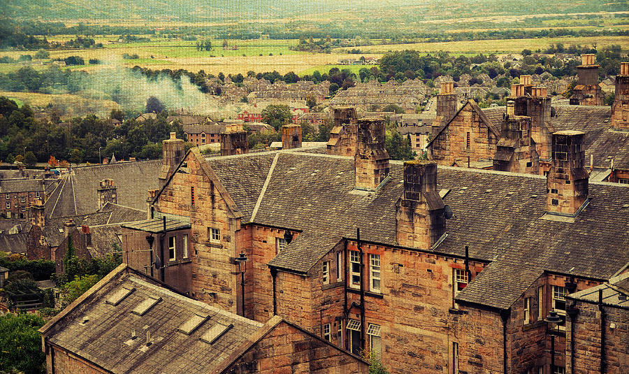 Architecture Photograph - The Roofs of Stirling. Scotland by Jenny Rainbow