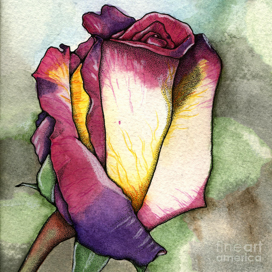 Still Life Painting - The Rose v2 by Nora Blansett